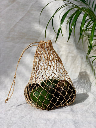 NATURAL MESH DRAWSTRING PRODUCE BAG